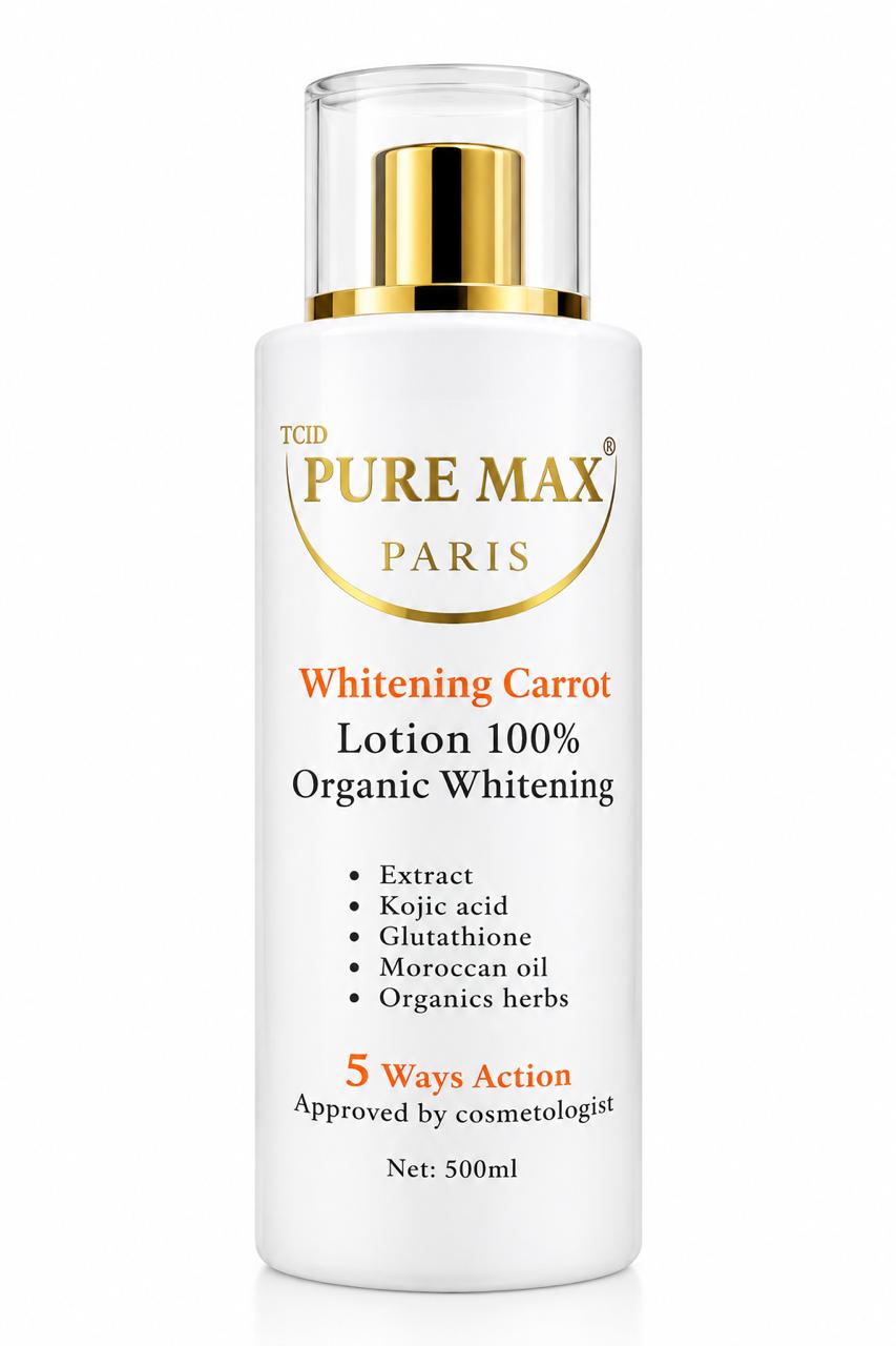 Pure max paris whitening carrot lotion 100% organic whitening